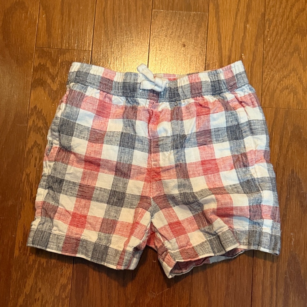 Janie and Jack Red and Blue Plaid Shorts- Size 3T